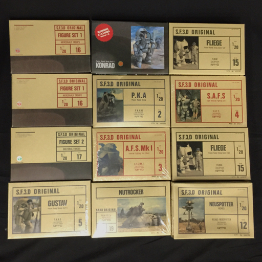 NITTO 1:76 ナッツロッカー 1:20 S.F.3.D オリジナル マシーネンクリーガー コンラッド 等 プラモデル 未組立 まとめ