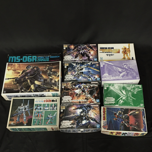 バンダイ ザクⅡ黒い三連星使用機 他 ガンダムヴィダール : エルガイム マークⅡ 等 プラモデル 未組立品 まとめ
